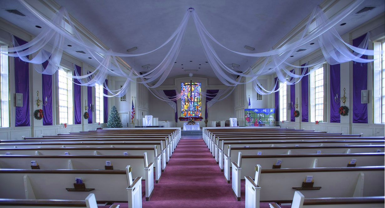 Advent sanctuary installation